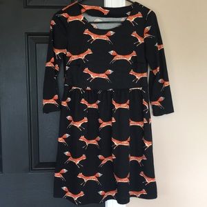 Comfortable Fox Print Dress